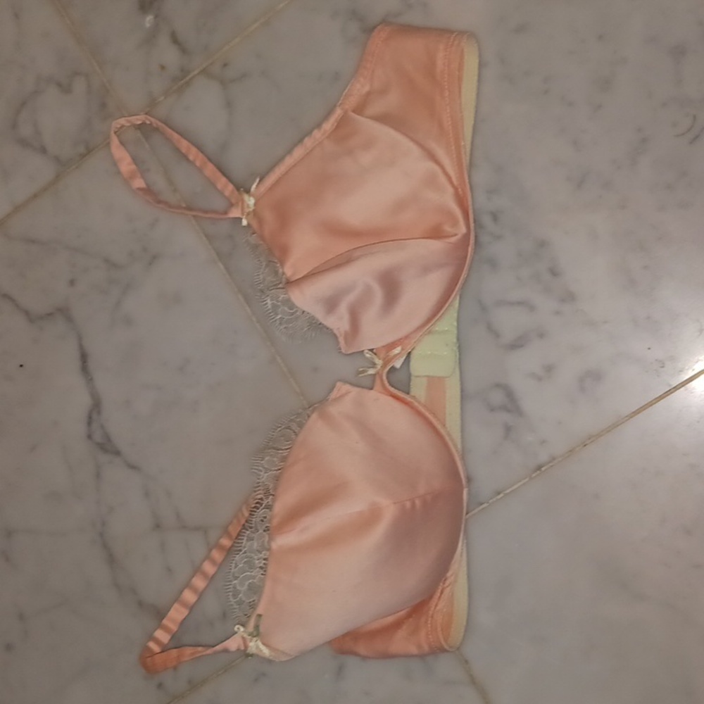 Lejaby satin pink demi bra